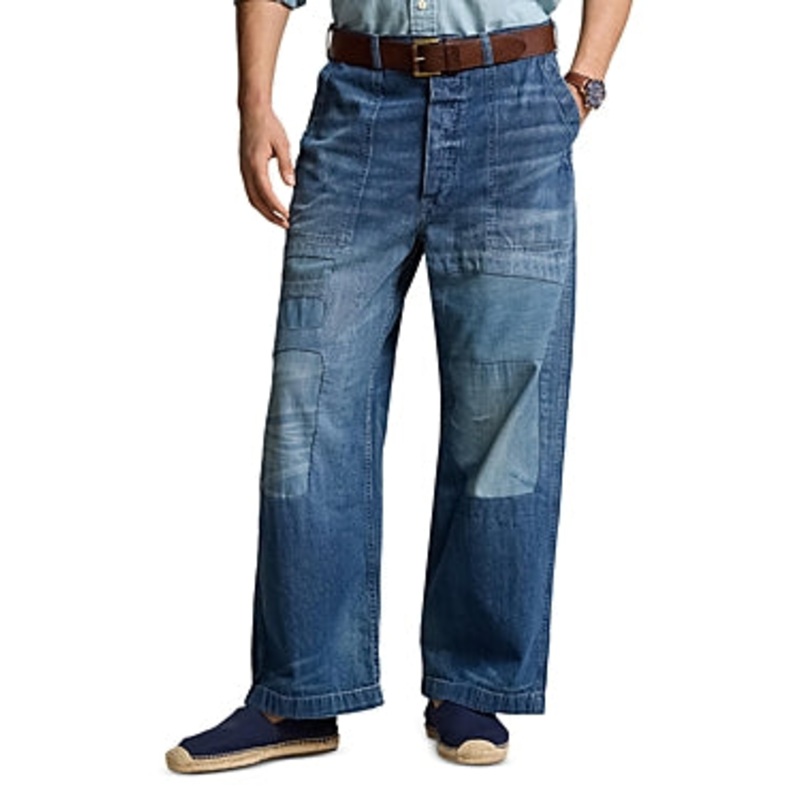 Polo Ralph Lauren Relaxed Fit Distressed Jeans Blue 38 x 32