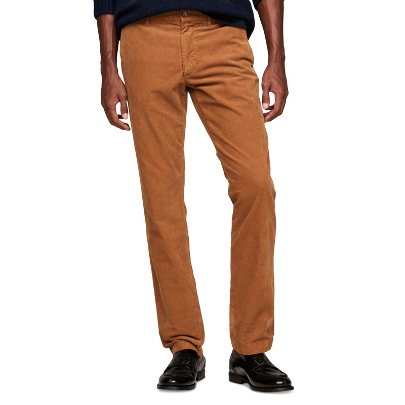 Tommy Hilfiger Men's Denton Slim Straight Corduroy Pants Desert Khaki 32 x 32