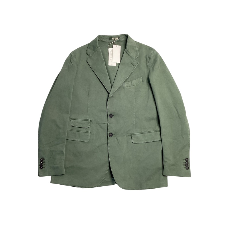 Massimo Alba Mens Cotton & Cashmere Regular Fit Suit Jacket 48 IT / 38R Green