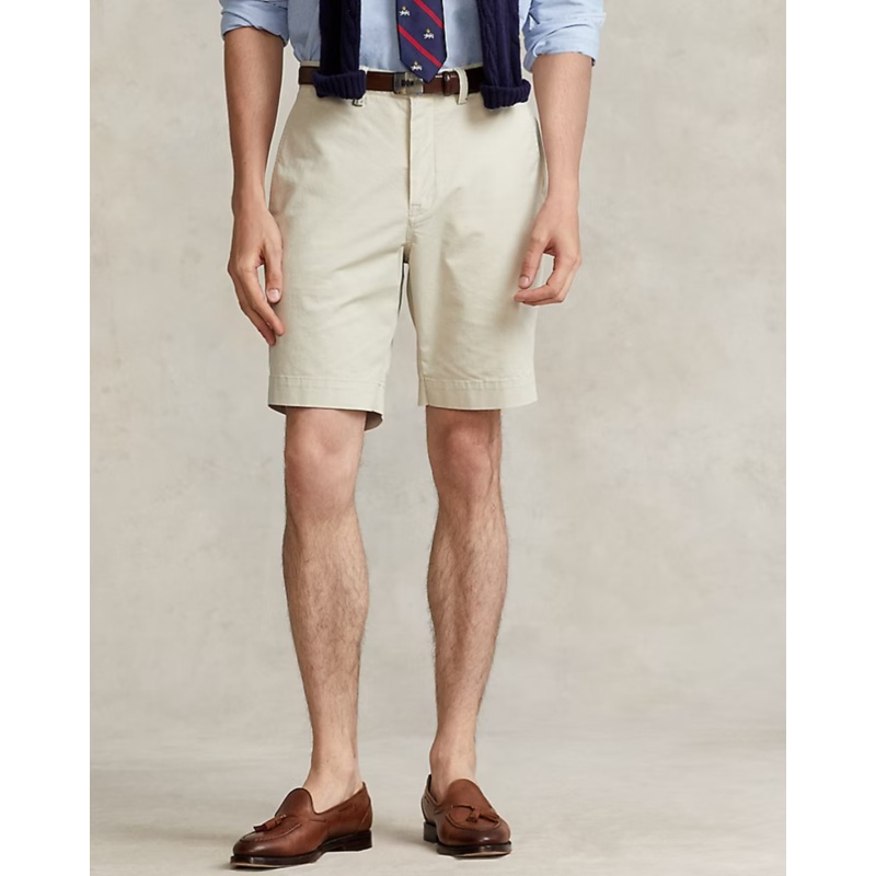 Polo Ralph Lauren Mens 9.5 Inch Cotton Classic Fit Chino Shorts Beige 33