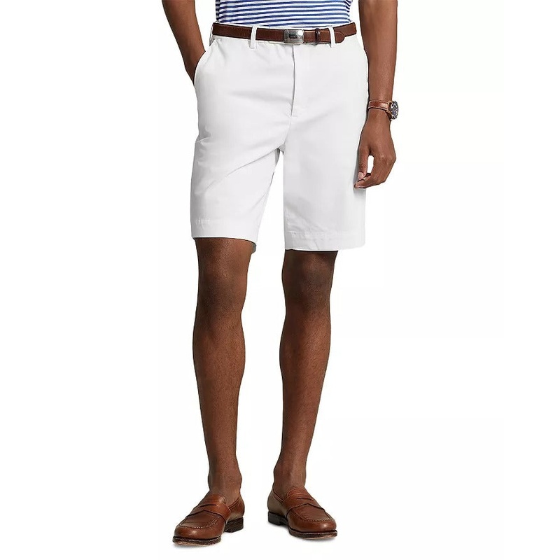 Polo Ralph Lauren Mens 9.5 Inch Cotton Classic Fit Chino Shorts White 36