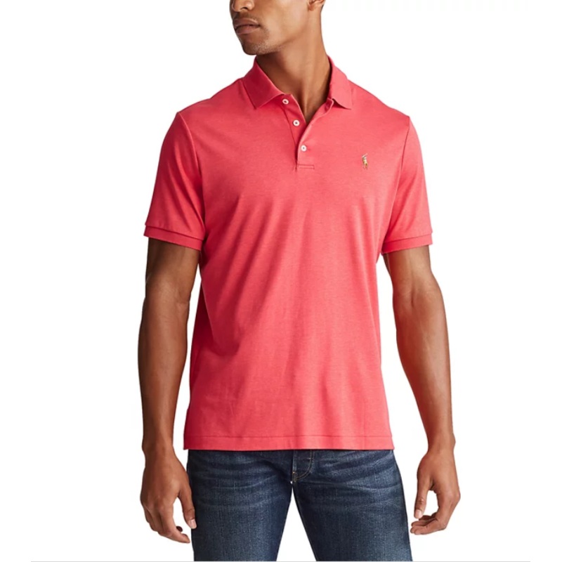 Polo Ralph Lauren Mens Classic Fit Soft Cotton Polo Shirt Rosette Red Small