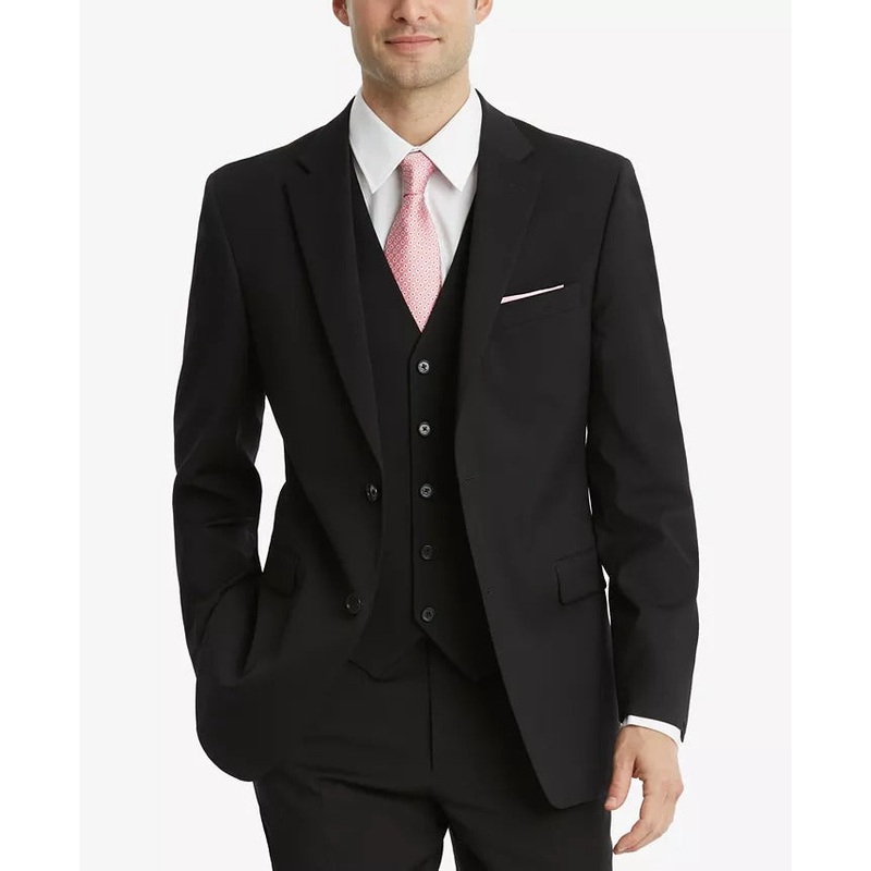 Tommy Hilfiger Men's Modern Fit Th Flex Stretch Sport Coat Blazer Black 42XL