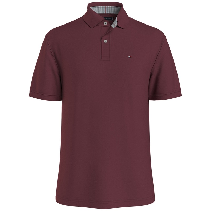Tommy Hilfiger Men's Organic Cotton Classic Fit 1985 Polo Shirt Rouge Red 2XL