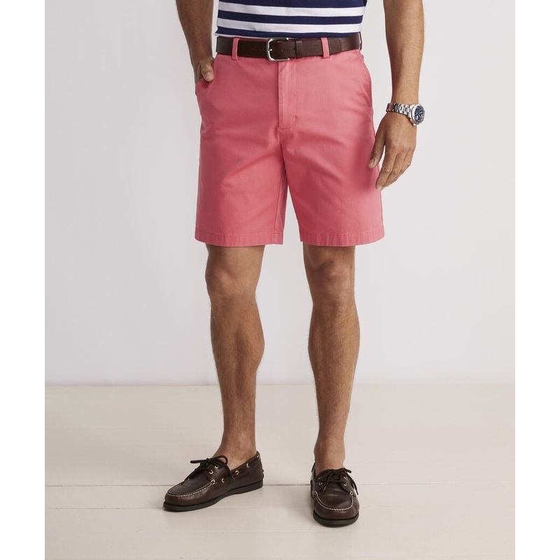 Vineyard Vines Mens Breaker Regular Fit 9 Inch Cotton Shorts Heather Red 35