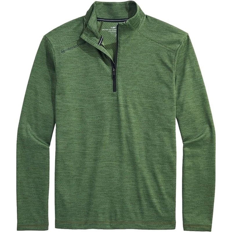 Vineyard Vines Mens Sankaty Quarter Zip Pullover Sweater Green  XL