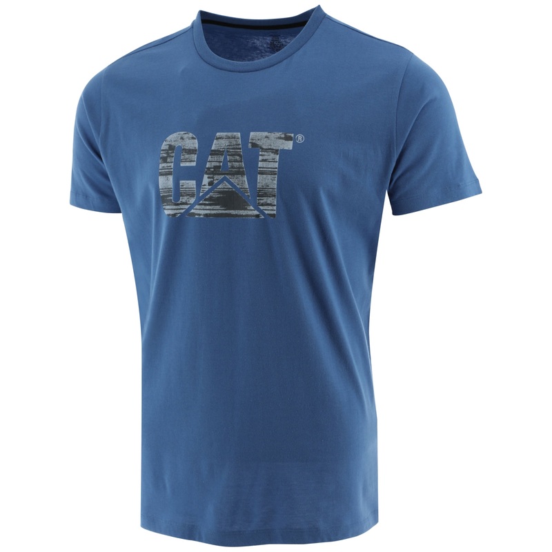 Caterpillar Men's Logo Graphic Short Sleeve T Shirt Bright Cobalt 2XL
