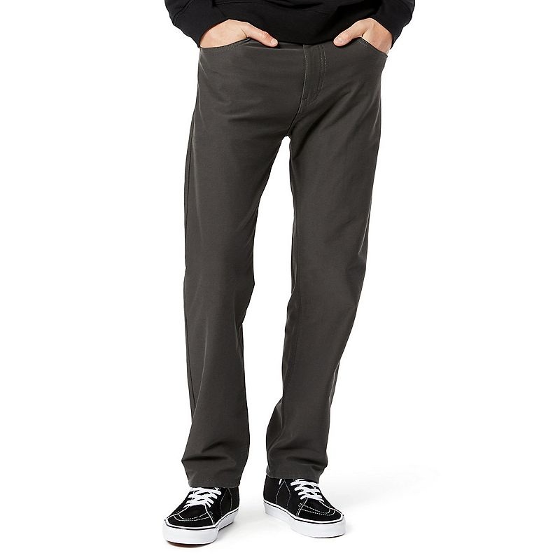 Dockers Men's Straight Fit Comfort Knit Pants Steelhead Grey 34 x 29