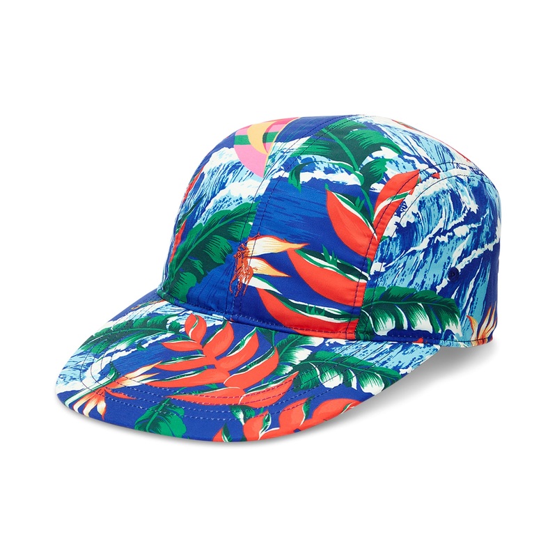 Polo Ralph Lauren Men's Floral Long Bill Cap Hat Sea Breeze Blue Small Medium