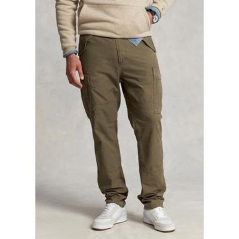 Polo Ralph Lauren Mens Canvas Tapered Fit Cargo Pants Olive 44 x 30