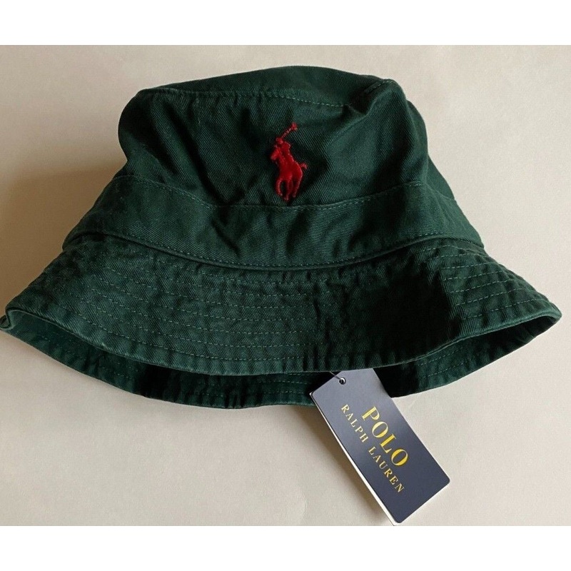 Polo Ralph Lauren Mens Cotton Chino Bucket Hat Moss Agate Green Small Medium