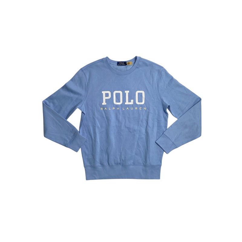 Polo Ralph Lauren Mens Long Sleeve Crewneck Logo Graphic Sweatshirt Blue XXL