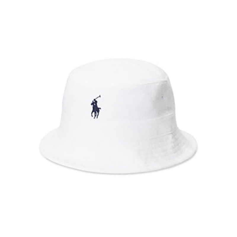 Polo Ralph Lauren Polo Men's Cotton Blend Terry Bucket Hat White Small Medium
