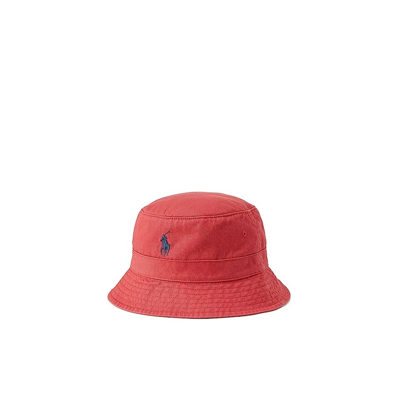 Polo Ralph Lauren Red Sky Cotton Chino Bucket Hat Red Small Medium