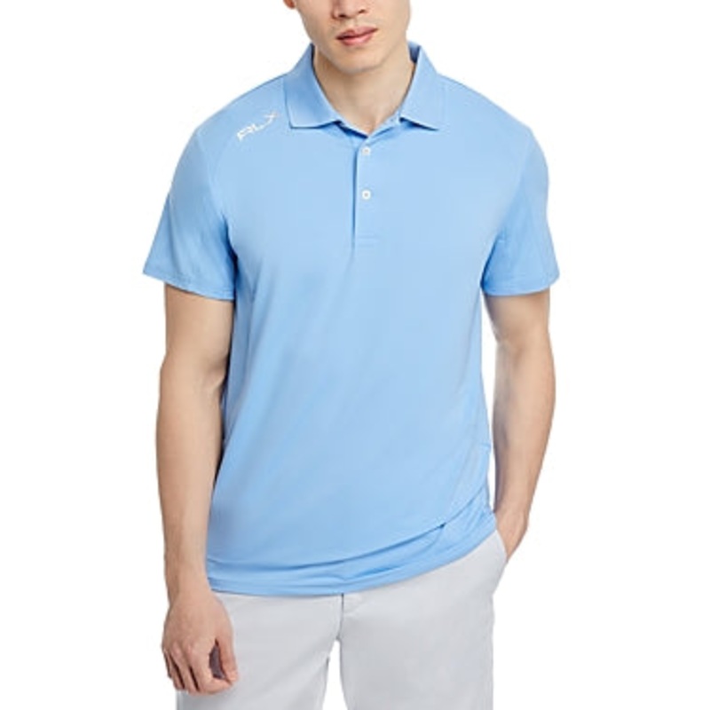 RLX Polo Ralph Lauren Mens Regular Fit Polo Shirt Light Blue Large