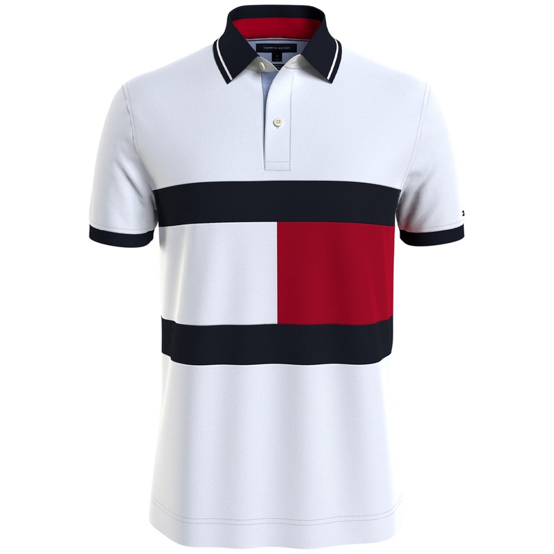 Tommy Hilfiger Mens THFlex Polo Shirt Fresh White Medium