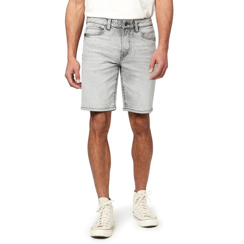 Buffalo David Bitton Men's Creased Relaxed Straight Dean 10.5 Shorts Grey 32
