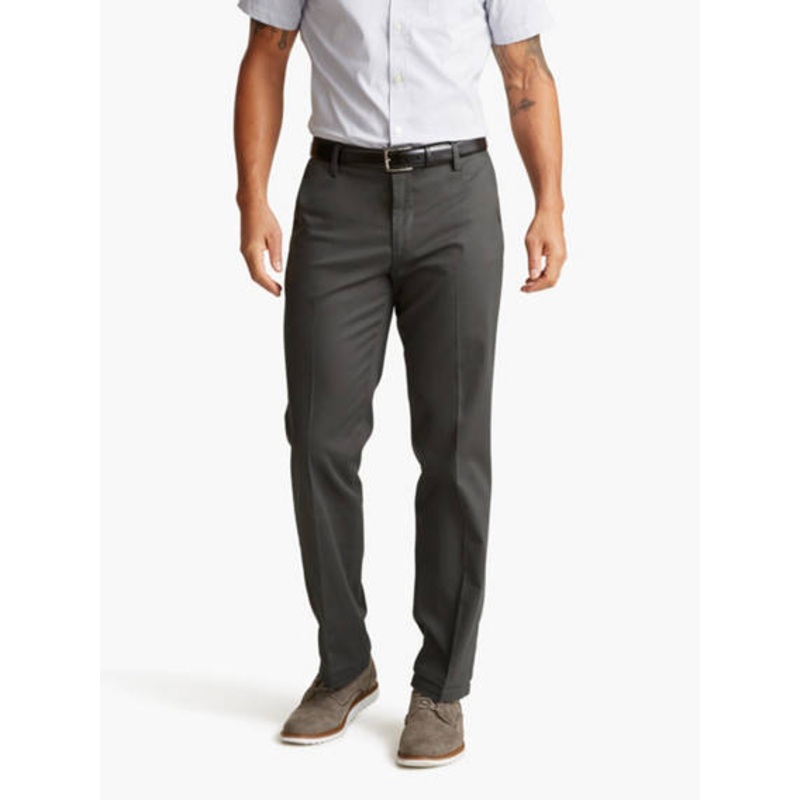 Dockers Mens Signature Straight Fit Khaki Pants Steelhead Grey 36 x 30