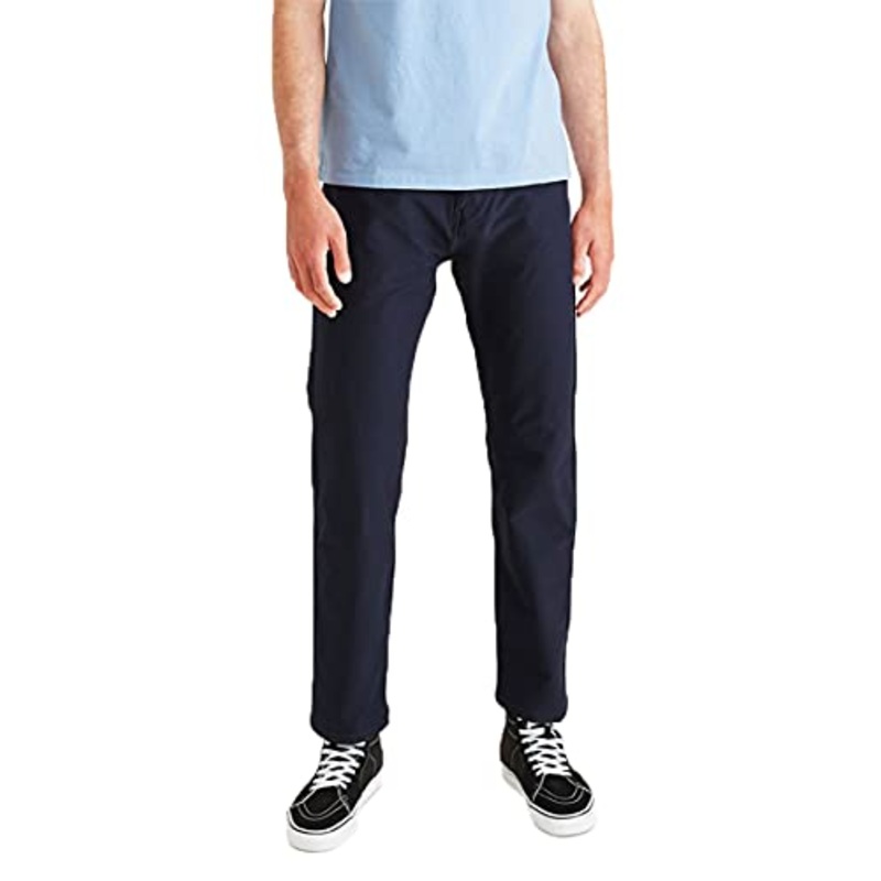 Dockers Mens Straight Fit Comfort Knit Straight Pants Pembroke Blue 32 x 32