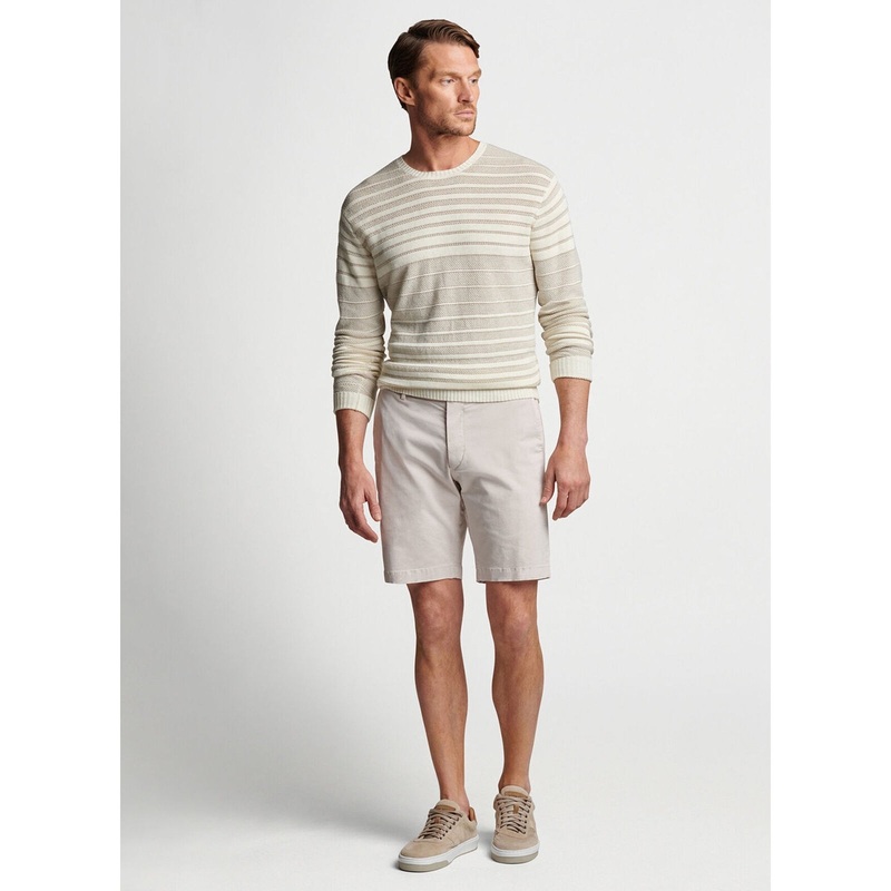 Peter Millar Concorde Garment-Dyed Short Size 36 Beige Khaki Chinos