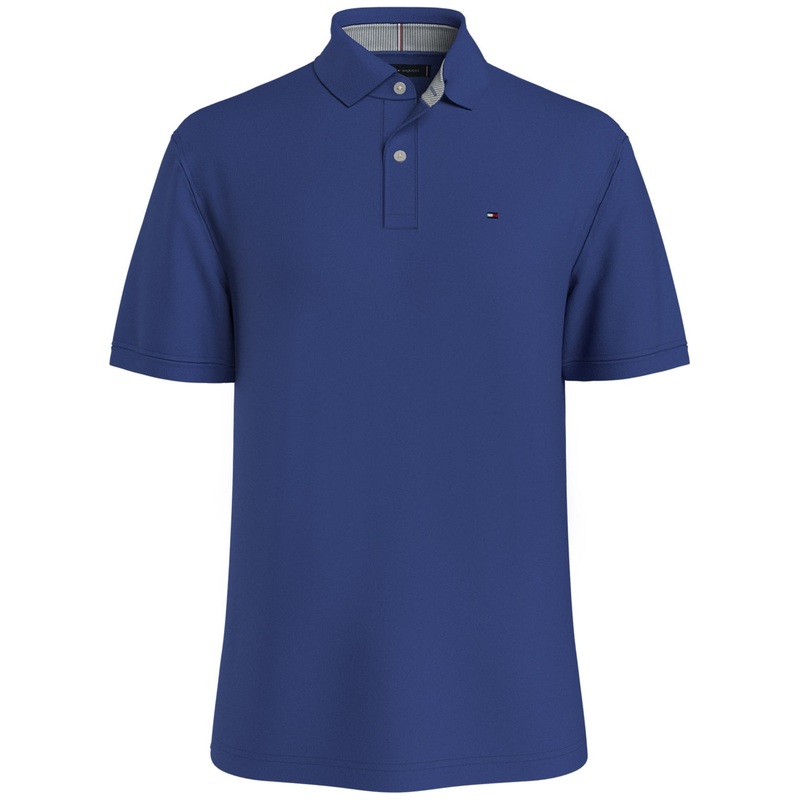 Tommy Hilfiger Men's Cotton Classic Fit Polo Shirt Ultra Blue  Medium