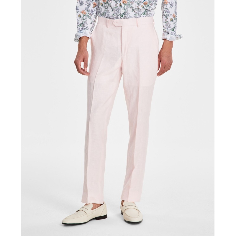 Bar Iii Men Slim fit Dress Pants 31 / 32 Pink Solid