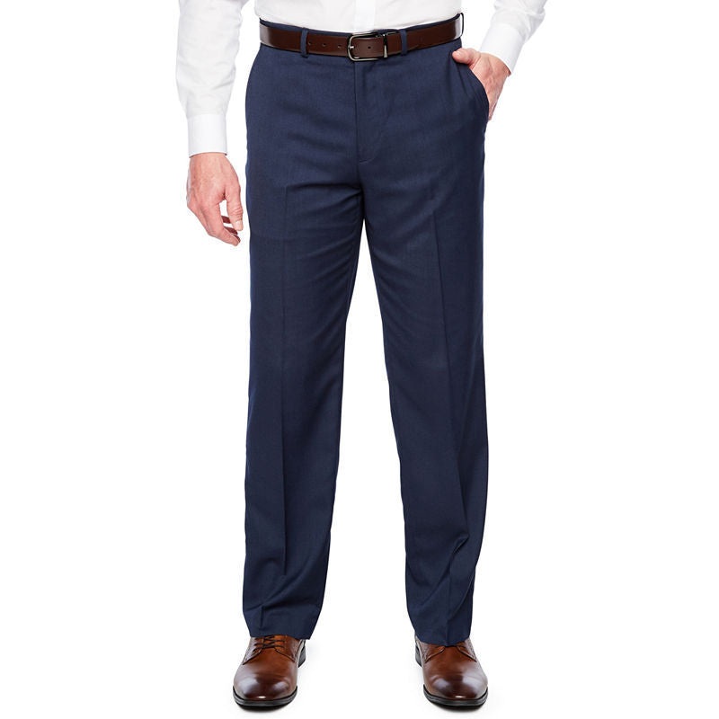 Dockers Stretch Straight-Fit Performance Flat Front Dress Pants 32 x 30 Blue