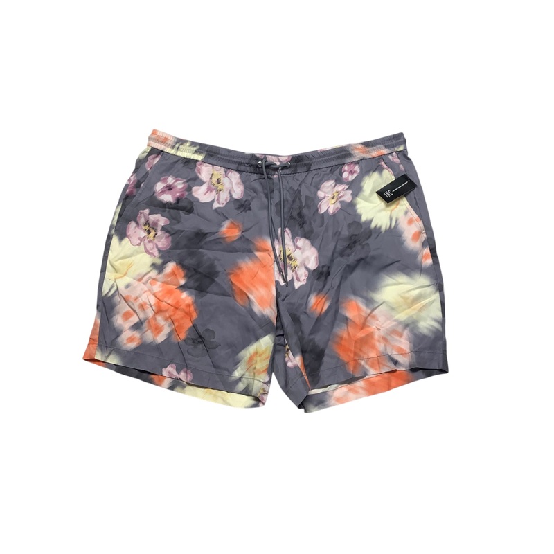 INC International Concepts Men Regular fit Casual Shorts XXL Grey Floral Stretch