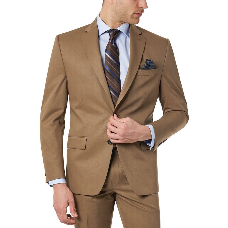 Lauren Ralph Lauren Men's Classic-Fit Wool Stretch Suit Jacket 50R Taupe
