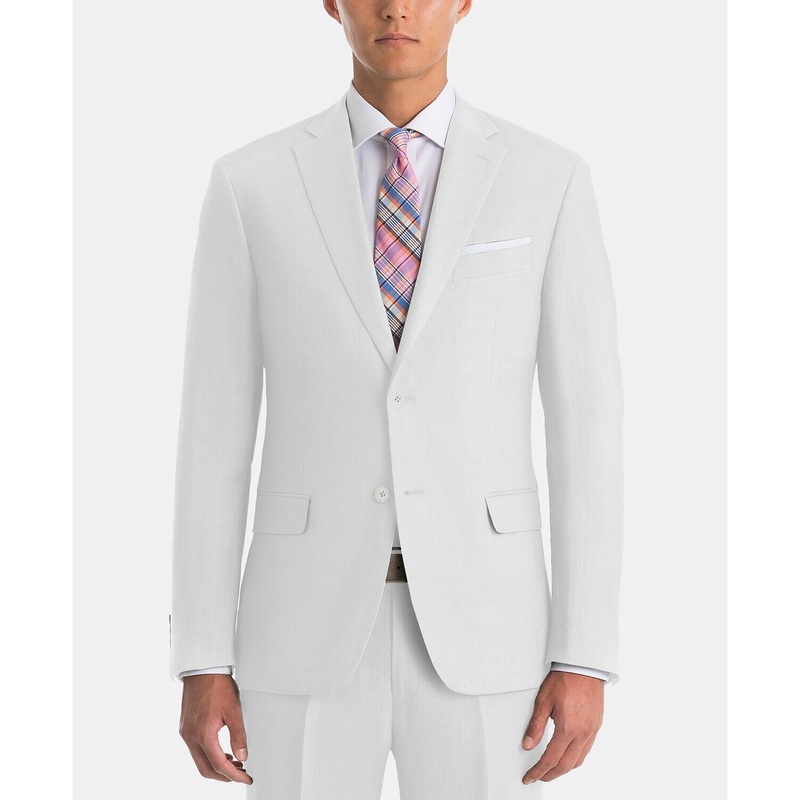 Lauren Ralph Lauren Men's Linen Sport Coat 36S White UltraFlex Classic-Fit