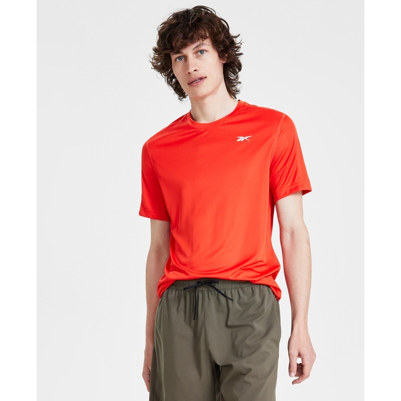 Reebok Men Regular fit Short Sleeve T-Shirt Shirt Small Red Solid
