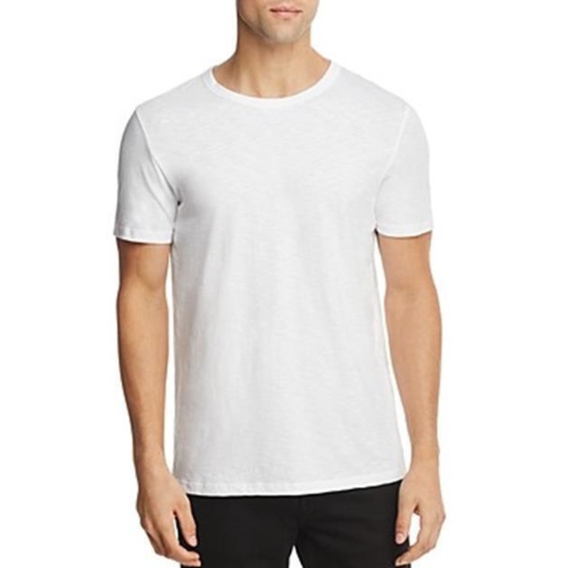 Theory Mens Cosmos Slub Cotton Essential Tee Shirt Medium White