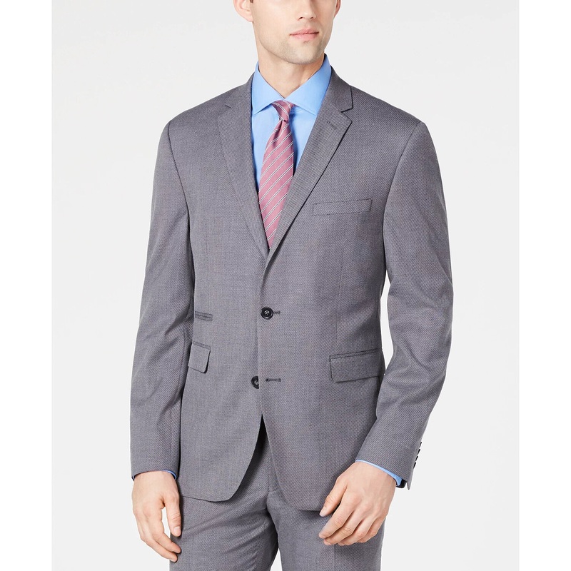Vince Camuto Men's Grey Slim Fit Stretch Suit jacket 46R Sport Coat