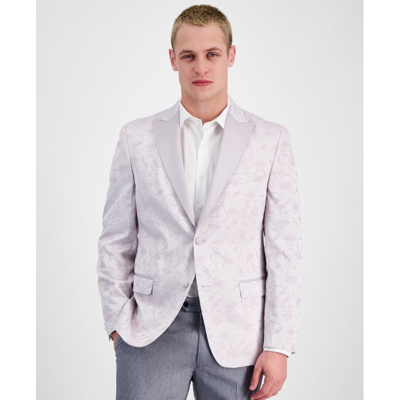 Alfani Mens Slim fit Sport Coat Blazer 42 L Pink Floral