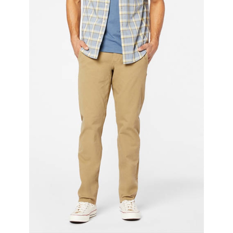 Dockers Mens Alpha Slim Fit Tapered Khaki Pants Beige 32 x 30