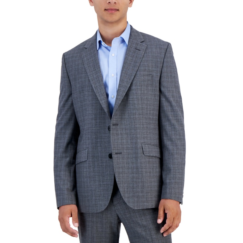 Hugo Mens Modern fit Suit Jacket Blazer 36 S Grey Plaid
