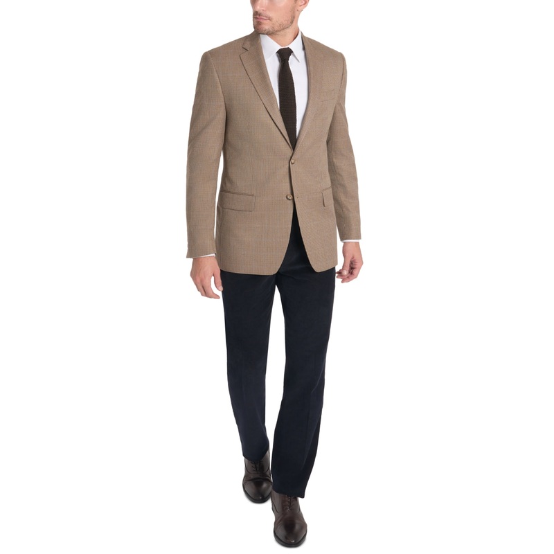 Lauren Ralph Lauren Mens Classic fit Sport Coat Blazer 36 R Brown Blue Check
