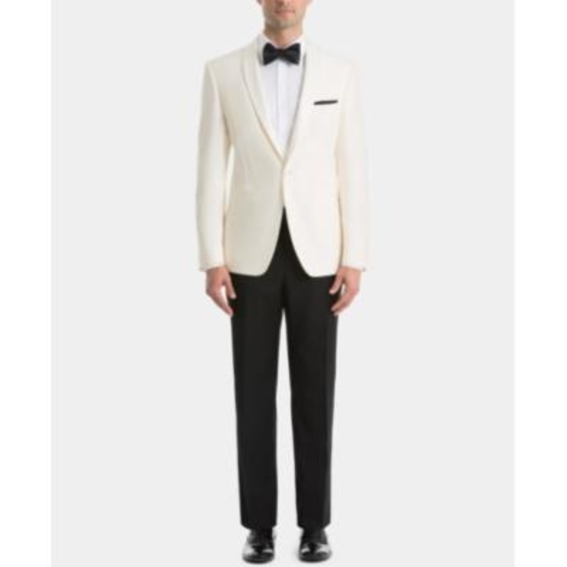 Lauren Ralph Lauren Mens Classic fit Sport Coat Blazer 40 R White Solid Stretch
