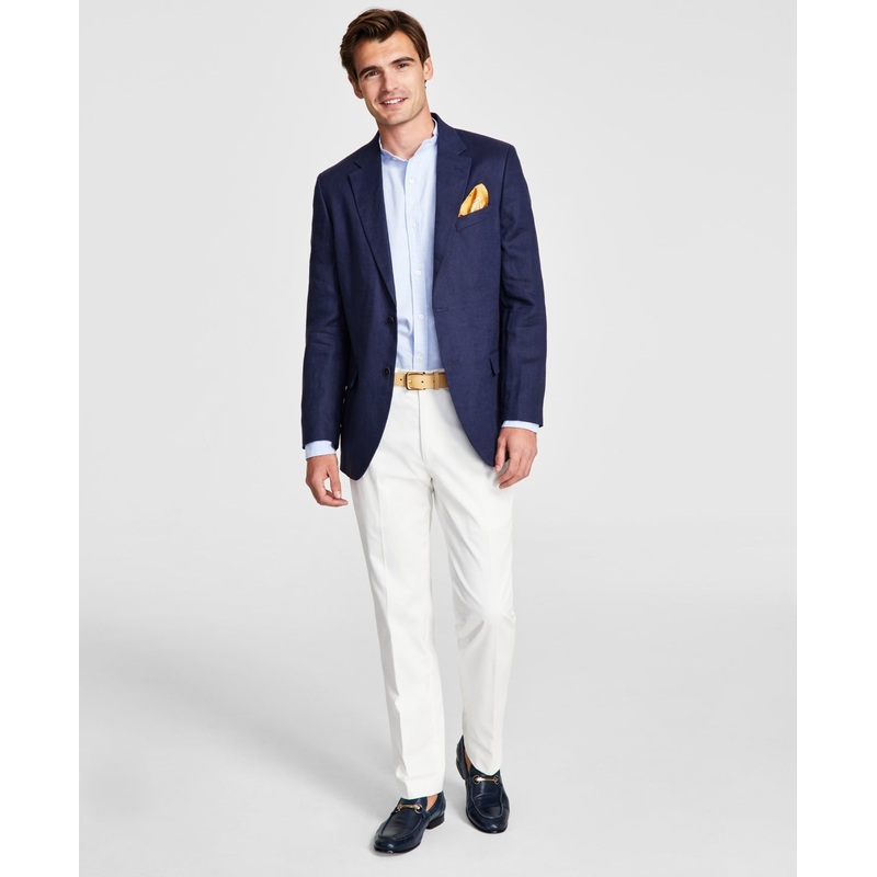 Nautica Mens Modern fit Sport Coat Blazer 42 R Navy Blue Solid