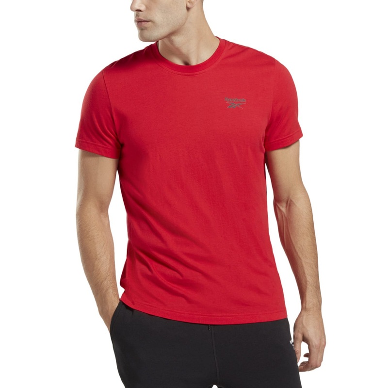 Reebok Men Regular fit Short Sleeve T-Shirt Shirt Medium Red Solid