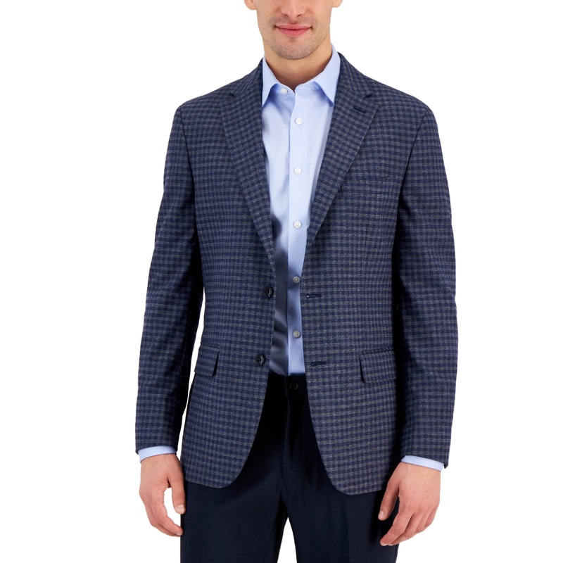 Tommy Hilfiger Mens Modern fit Sport Coat Blazer 36 R Blue Check