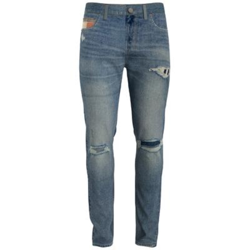 Tommy Hilfiger Mens TH Flex Slim Fit Jeans Medium Wash 40 x 32