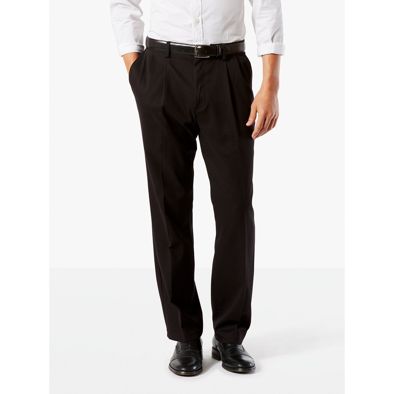 Dockers Men's Big Tall Easy Stretch Khaki Pants Black 46 x 30