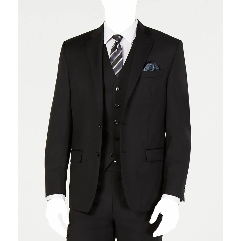 Lauren Ralph Lauren Mens Classic Fit UltraFlex Sport Coat Blazer Black 44L