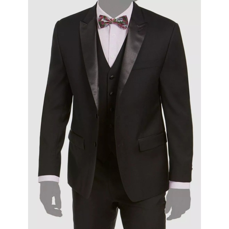 Lauren Ralph Lauren Mens Classic Fit UltraFlex Tuxedo Jacket Black 48XL