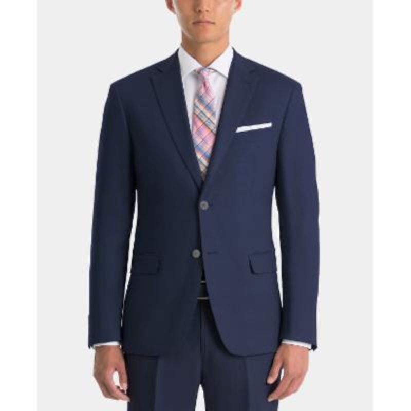 Lauren Ralph Lauren Mens UltraFlex Classic Fit Linen Suit Coat Navy 48R