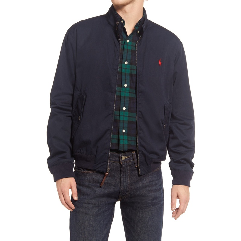 Polo Ralph Lauren Men's City Full Zip Cotton Jacket XXL 2XL Navy Blue