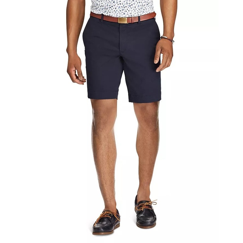 Polo Ralph Lauren Mens Classic-Fit Stretch Chino Khaki Shorts 32 Navy Blue