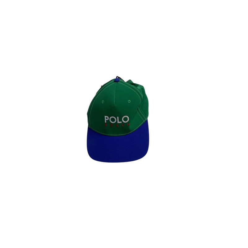 Polo Ralph Lauren Mens Green / Blue Logo Baseball Cap Hat Adjustable