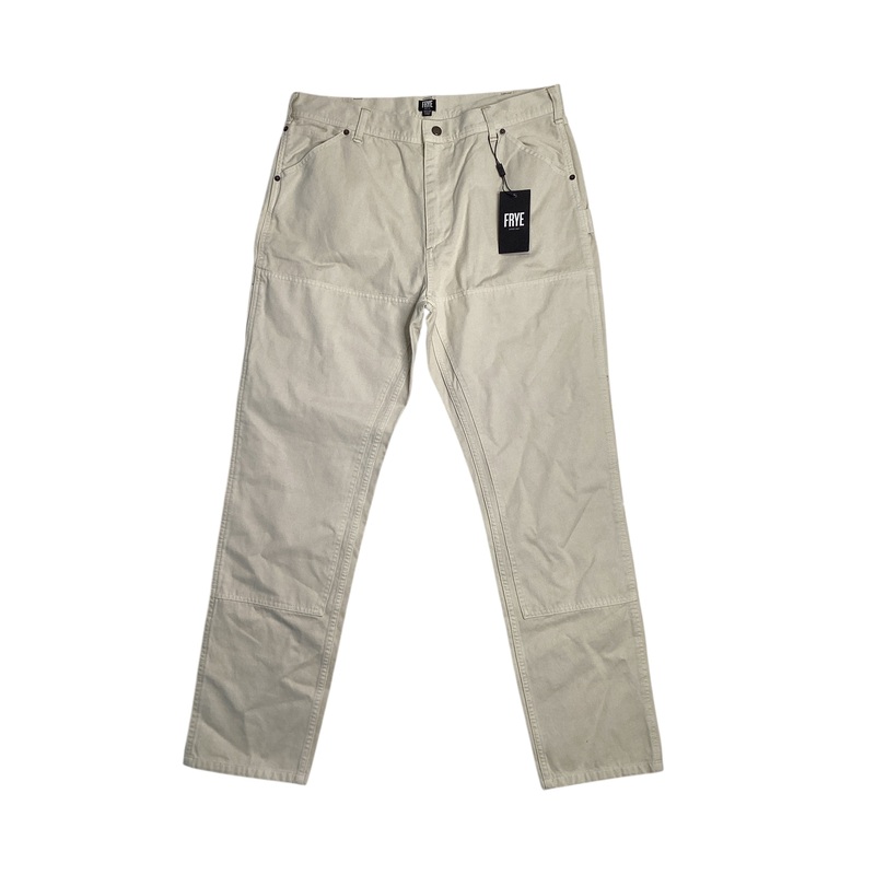 Frye Men's Cotton Five-Pocket Carpenter Pants 36 x 32 Off White Cream